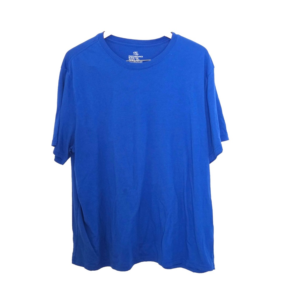Athletic Works Men's Performance Blend T-Shirt Royal Blue Size 2XL
